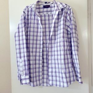 Men's large purple and white button down. Fairlane & Sons.
